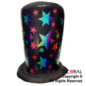 SOMB GALERON NEGRO CON ESTRELLAS MULTICOLOR x 1